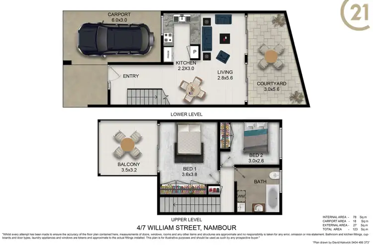 Floorplan of Homely unit listing, 4/7-9 William Street, Nambour QLD 4560