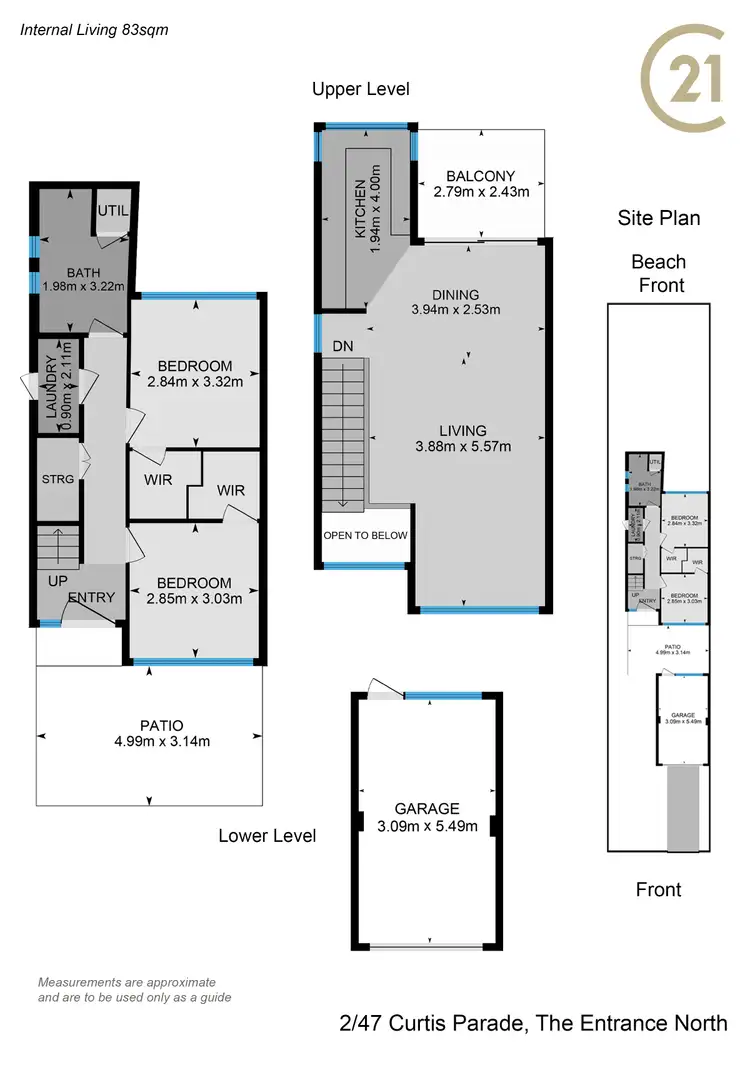 Floorplan of Homely semi-detached listing, 2/47 Curtis Parade, The Entrance North NSW 2261