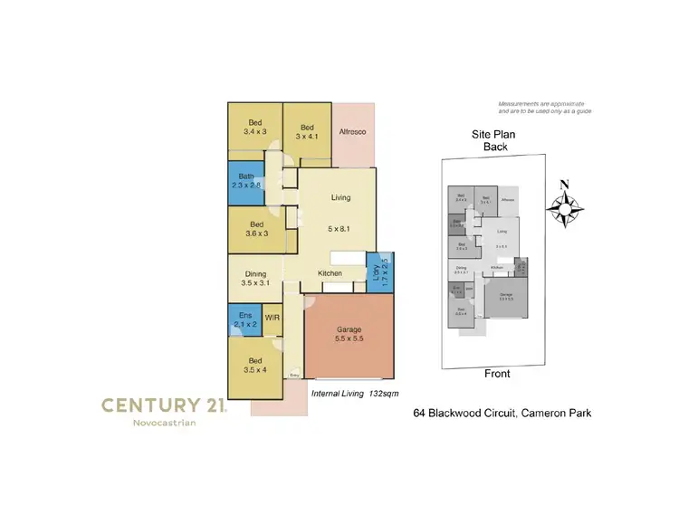 Floorplan of Homely house listing, 64 Blackwood Circuit, Cameron Park NSW 2285