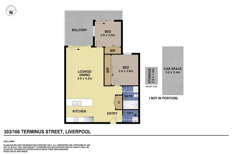 Floorplan of Homely unit listing, 303/170 Terminus Street, Liverpool NSW 2170