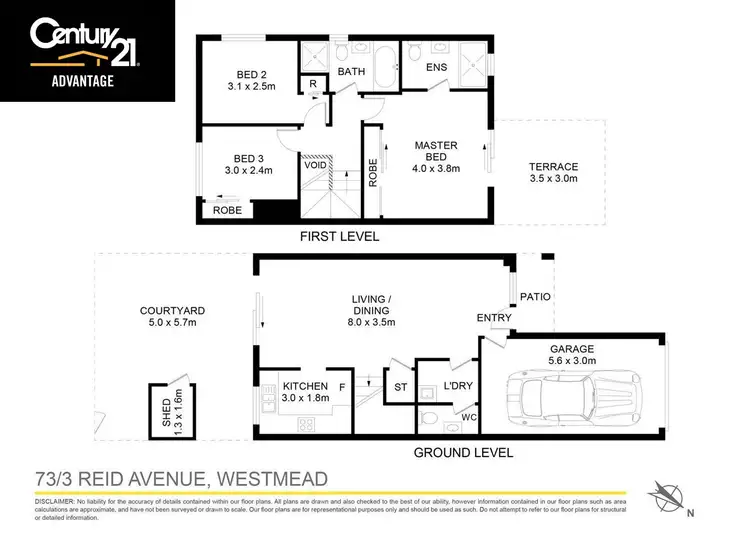 Floorplan of Homely townhouse listing, 73/3 Reid Avenue, Westmead NSW 2145