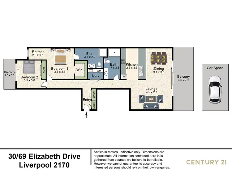 Floorplan of Homely apartment listing, 30/69-73 Elizabeth Drive, Liverpool NSW 2170