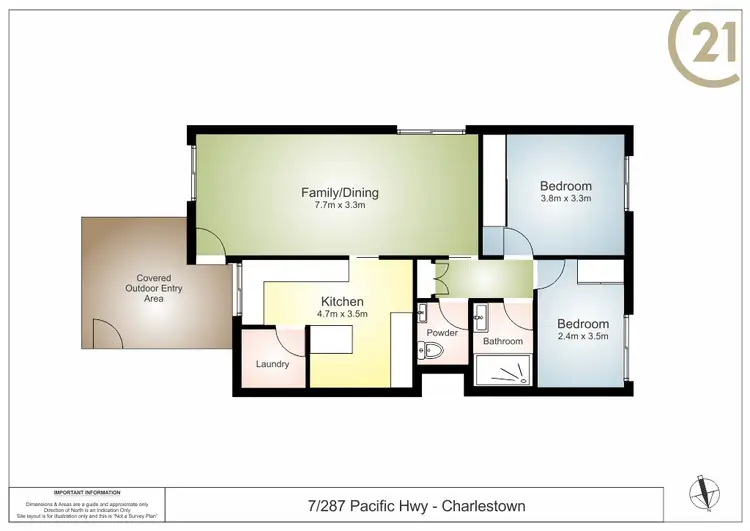 Floorplan of Homely unit listing, 7/287 Pacific Highway, Charlestown NSW 2290