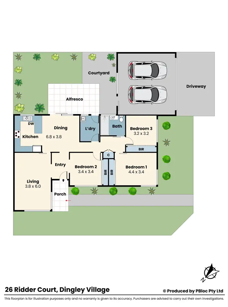 Floorplan of Homely villa listing, 26 Ridder Court, Dingley Village VIC 3172