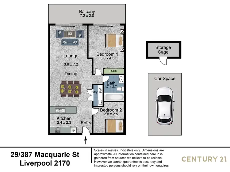 Floorplan of Homely apartment listing, 29/387 Macquarie Street, Liverpool NSW 2170