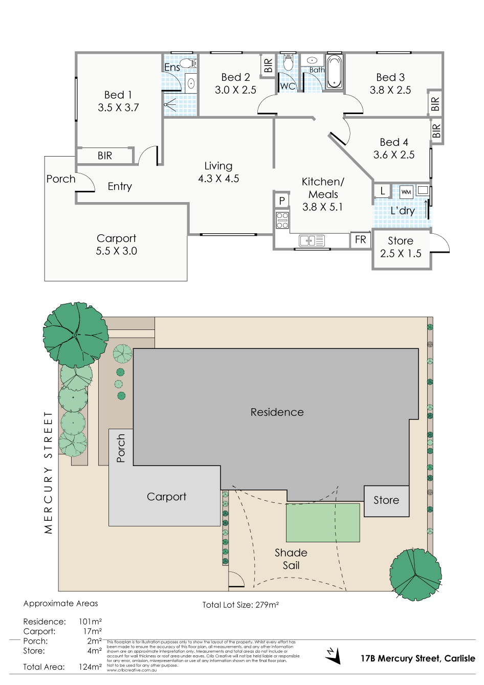 Floorplan of Homely house listing, 17B Mercury Street, Carlisle WA 6101