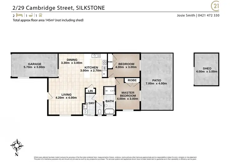 Floorplan of Homely unit listing, 2/29 Cambridge Street, Silkstone QLD 4304