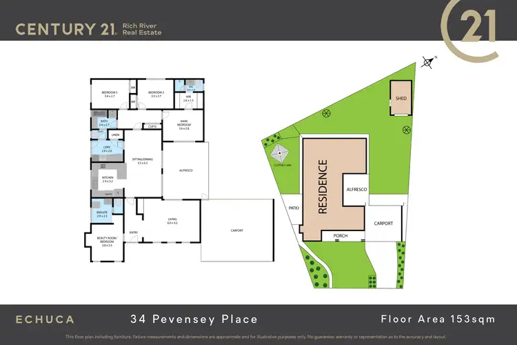 Floorplan of Homely house listing, 34 Pevensey Place, Echuca VIC 3564