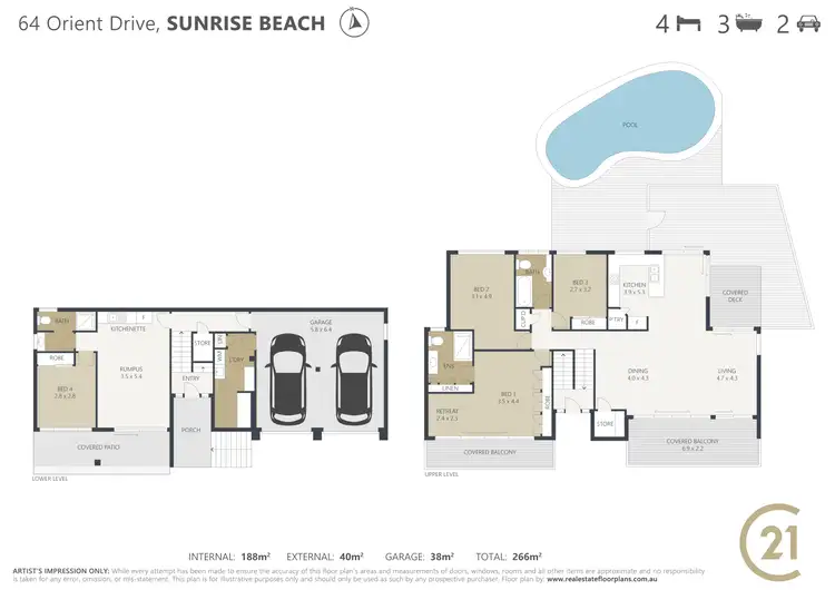Floorplan of Homely house listing, 64 Orient Drive, Sunrise Beach QLD 4567