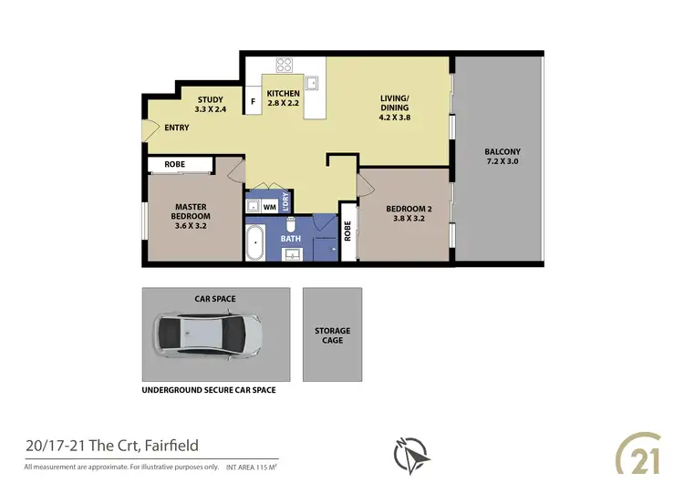 Floorplan of Homely unit listing, 220/17-21 The Crescent, Fairfield NSW 2165