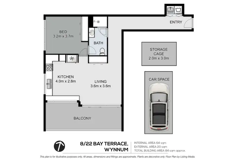 Floorplan of Homely apartment listing, 8 of 22 Bay Terrace, Wynnum QLD 4178