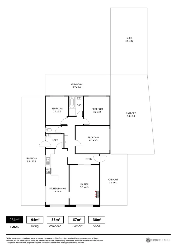 Floorplan of Homely house listing, 8 Mitchell Street, Parafield Gardens SA 5107