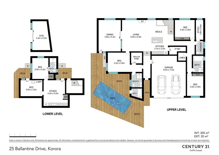Floorplan of Homely house listing, 25 BALLANTINE DRIVE, Korora NSW 2450