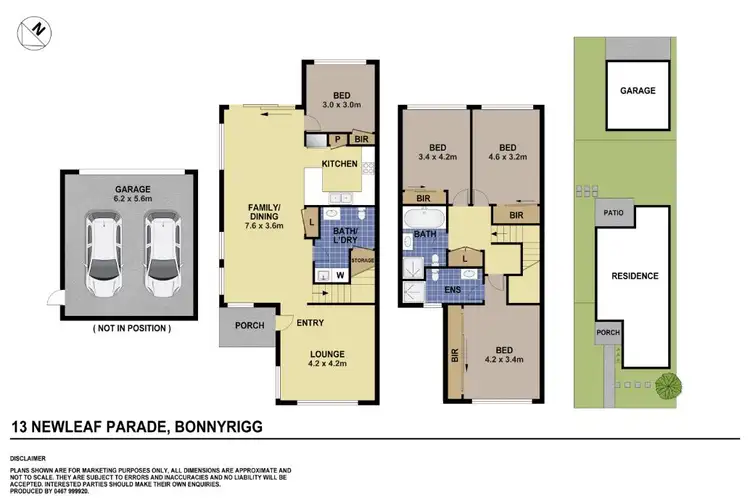 Floorplan of Homely semi-detached listing, 13 Newleaf Parade, Bonnyrigg NSW 2177