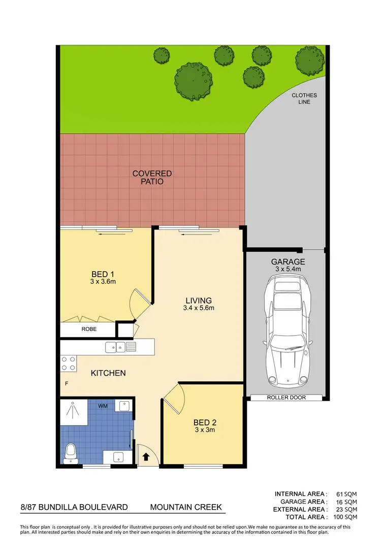 Floorplan of Homely townhouse listing, 8/87 Bundilla Boulevard, Mountain Creek QLD 4557