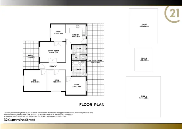 Floorplan of Homely house listing, 32 Cummins Street, Broken Hill NSW 2880