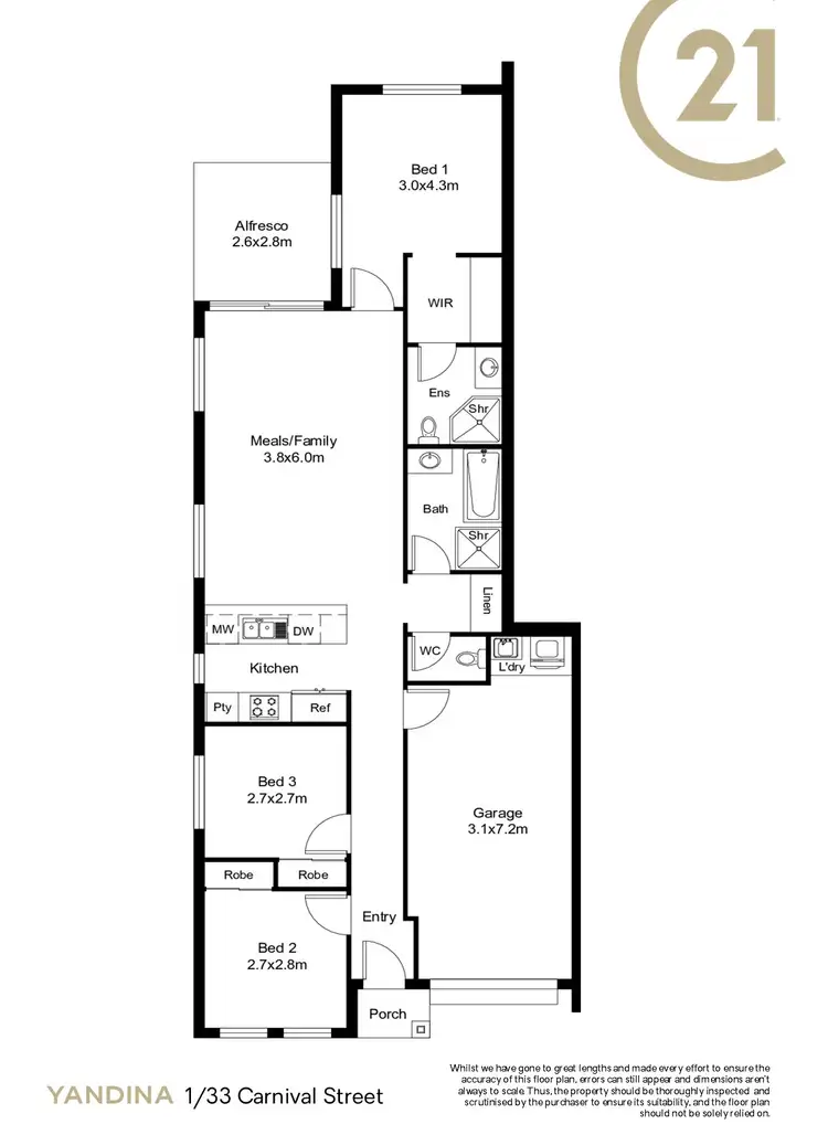 Floorplan of Homely house listing, 1/33 Carnival Street, Yandina QLD 4561