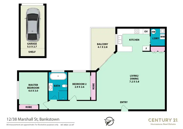 Floorplan of Homely unit listing, 12/38 Marshall Street, Bankstown NSW 2200