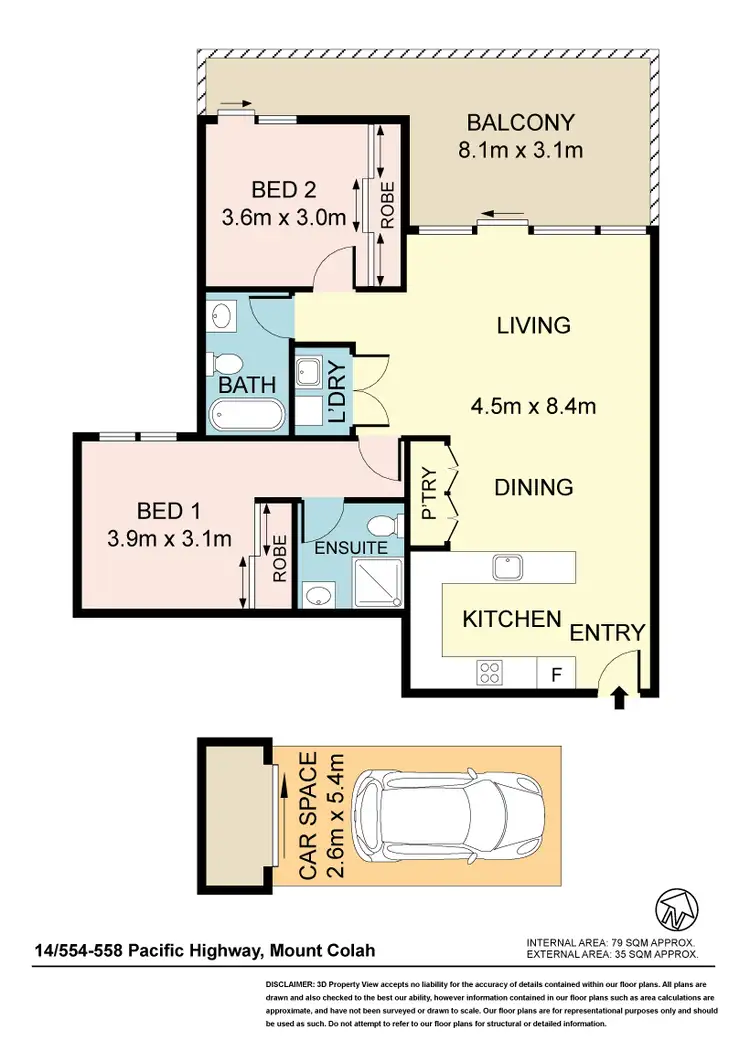 Floorplan of Homely apartment listing, 14/554-558 Pacific Highway, Mount Colah NSW 2079