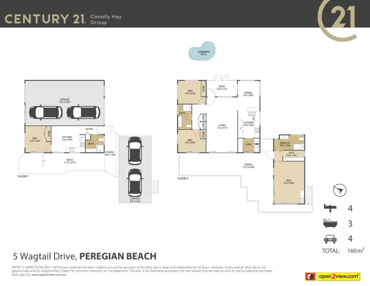 Floorplan of Homely house listing, 5 Wagtail Drive, Peregian Beach QLD 4573