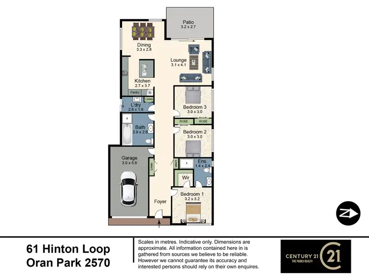 Floorplan of Homely house listing, 61 Hinton Loop, Oran Park NSW 2570