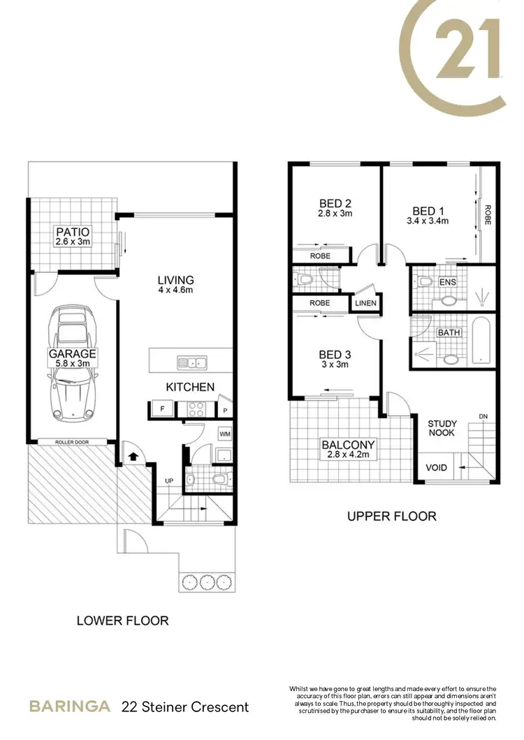 Floorplan of Homely house listing, 22 Steiner Crescent, Baringa QLD 4551