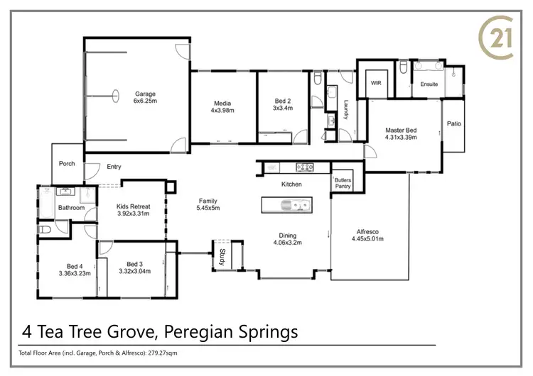 Floorplan of Homely house listing, 4 Tea Tree Grove, Peregian Springs QLD 4573