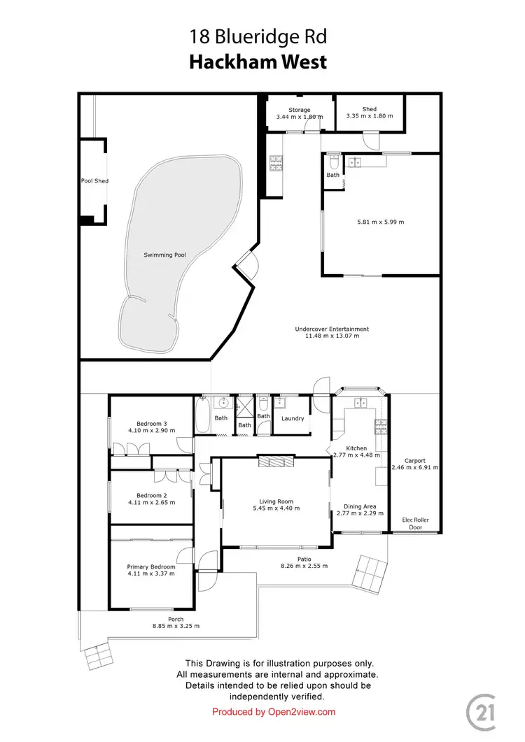 Floorplan of Homely house listing, 18 Blueridge Road, Hackham West SA 5163