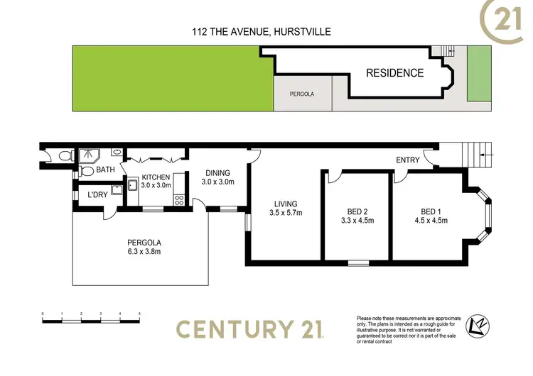 Floorplan of Homely semi-detached listing, 112 The Avenue, Hurstville NSW 2220