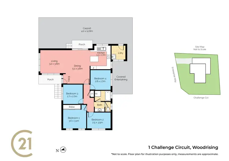 Floorplan of Homely house listing, 1 Challenge Circuit, Woodrising NSW 2284
