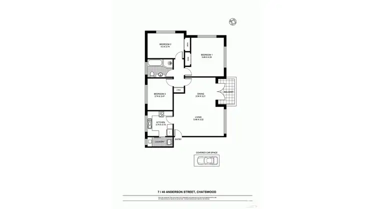 Floorplan of Homely apartment listing, 7/40 Anderson Street, Chatswood NSW 2067
