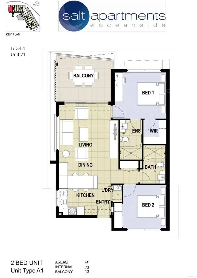 Floorplan of Homely unit listing, 21/12 Bright Place, Birtinya QLD 4575