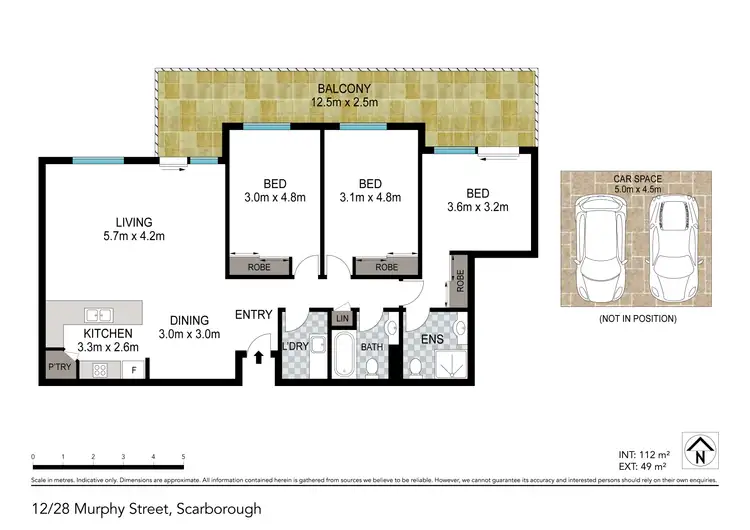 Floorplan of Homely unit listing, 12/28 Murphy Street, Scarborough QLD 4020