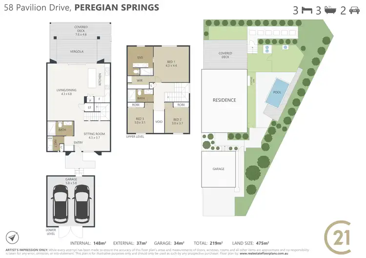 Floorplan of Homely house listing, 58 Pavilion Drive, Peregian Springs QLD 4573