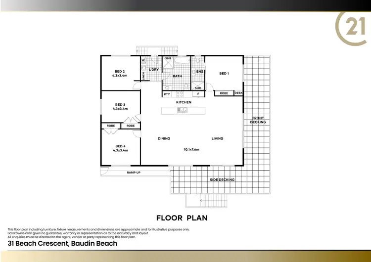 Floorplan of Homely house listing, 31 Beach Crescent, Baudin Beach SA 5222