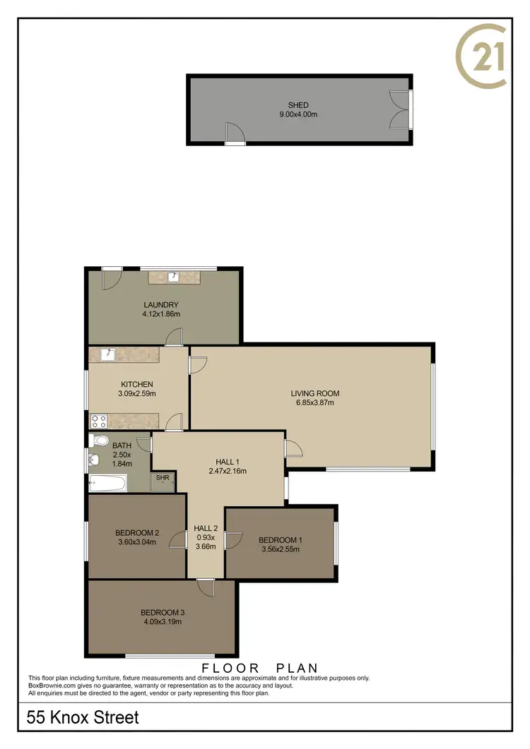 Floorplan of Homely house listing, 55 Knox Street, Broken Hill NSW 2880