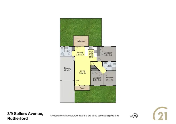 Floorplan of Homely villa listing, 3/9 Sellers Avenue, Rutherford NSW 2320