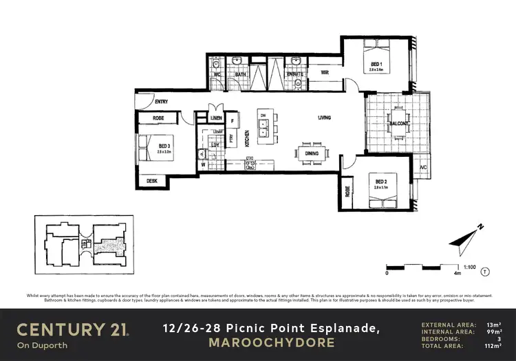 Floorplan of Homely unit listing, 12/26 Picnic Point Esplanade, Maroochydore QLD 4558