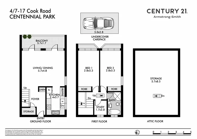 Floorplan of Homely apartment listing, 4/7-17 Cook Road, Centennial Park NSW 2021