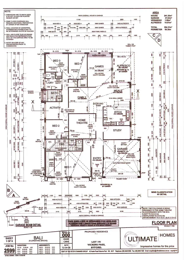 Floorplan of Homely house listing, 6 Vickers Pass, Byford WA 6122