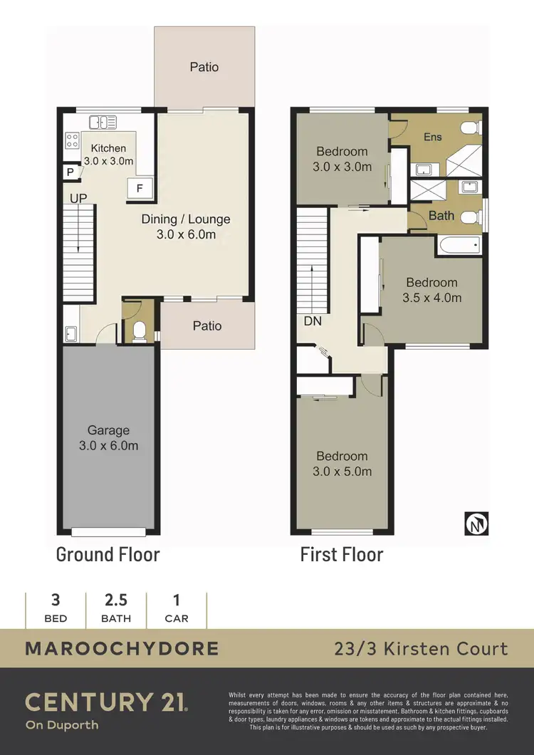 Floorplan of Homely townhouse listing, 23/3 Kirsten Court, Maroochydore QLD 4558