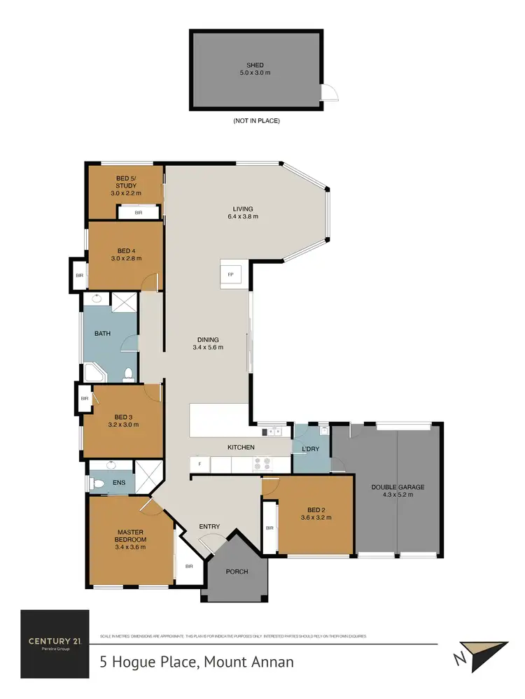 Floorplan of Homely house listing, 5 Hogue Place, Mount Annan NSW 2567