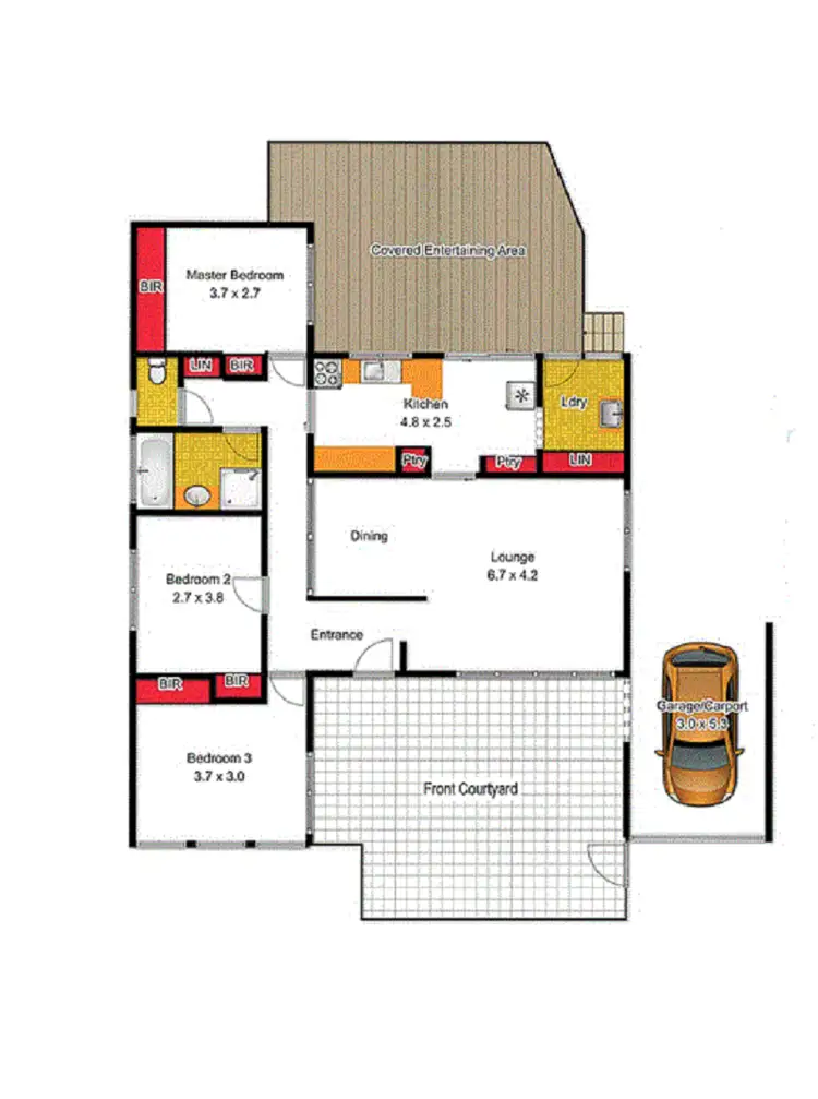 Floorplan of Homely house listing, 25 Derna Crescent, Frankston VIC 3199