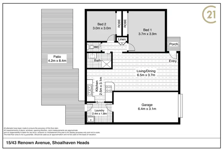 Floorplan of Homely villa listing, 15/43 Renown Avenue, Shoalhaven Heads NSW 2535