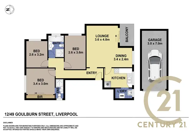Floorplan of Homely unit listing, 12/49 Goulburn Street, Liverpool NSW 2170