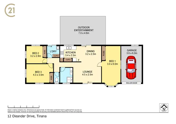 Floorplan of Homely house listing, 12 Oleander Drive, Tinana QLD 4650