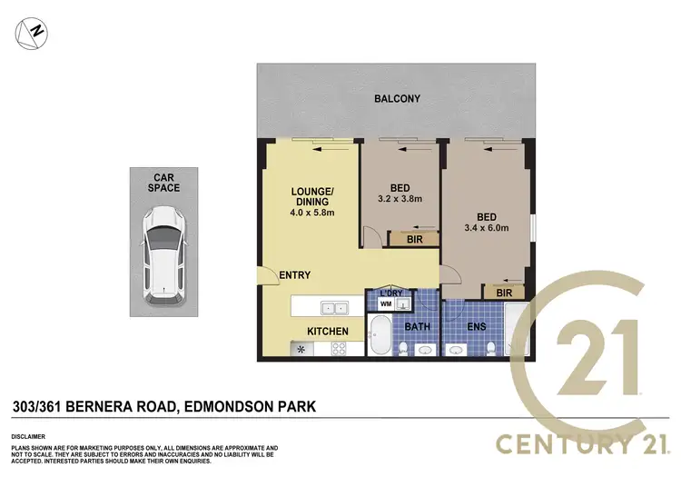 Floorplan of Homely apartment listing, 303/361 Bernera Road, Edmondson Park NSW 2174