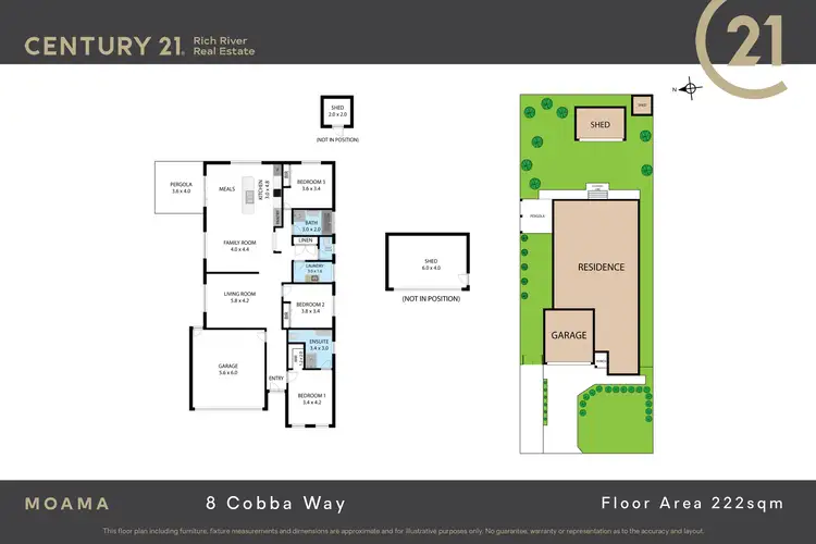 Floorplan of Homely house listing, 8 Cobba Way, Moama NSW 2731
