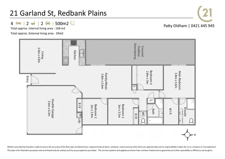 Floorplan of Homely house listing, 21 Garland Street, Redbank Plains QLD 4301