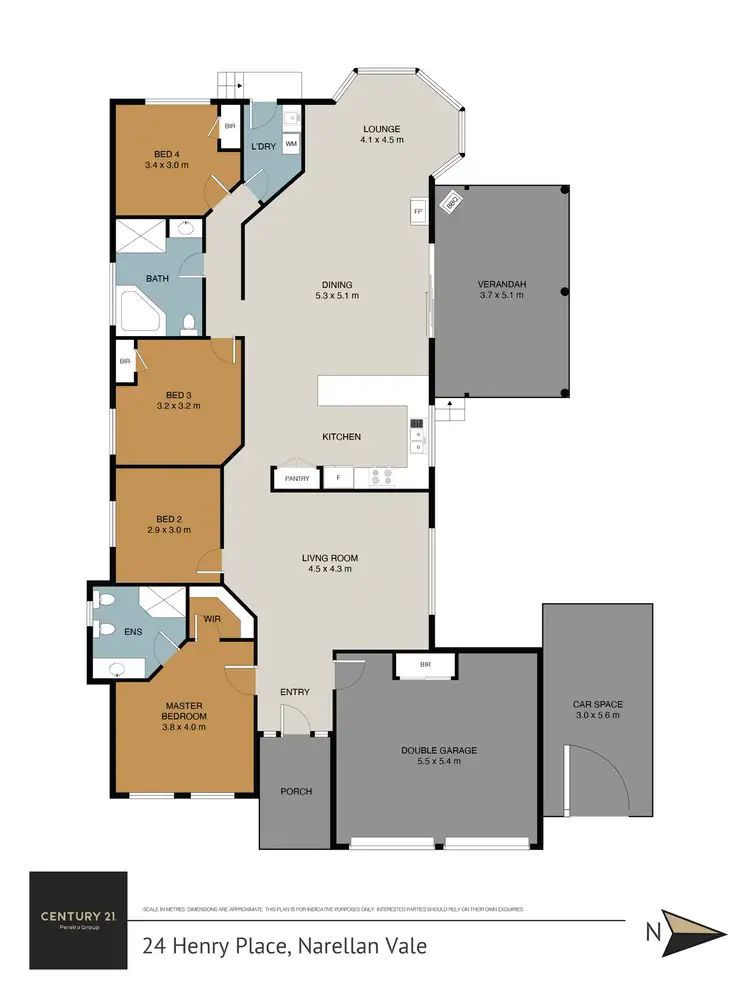Floorplan of Homely house listing, 24 Henry Place, Narellan Vale NSW 2567